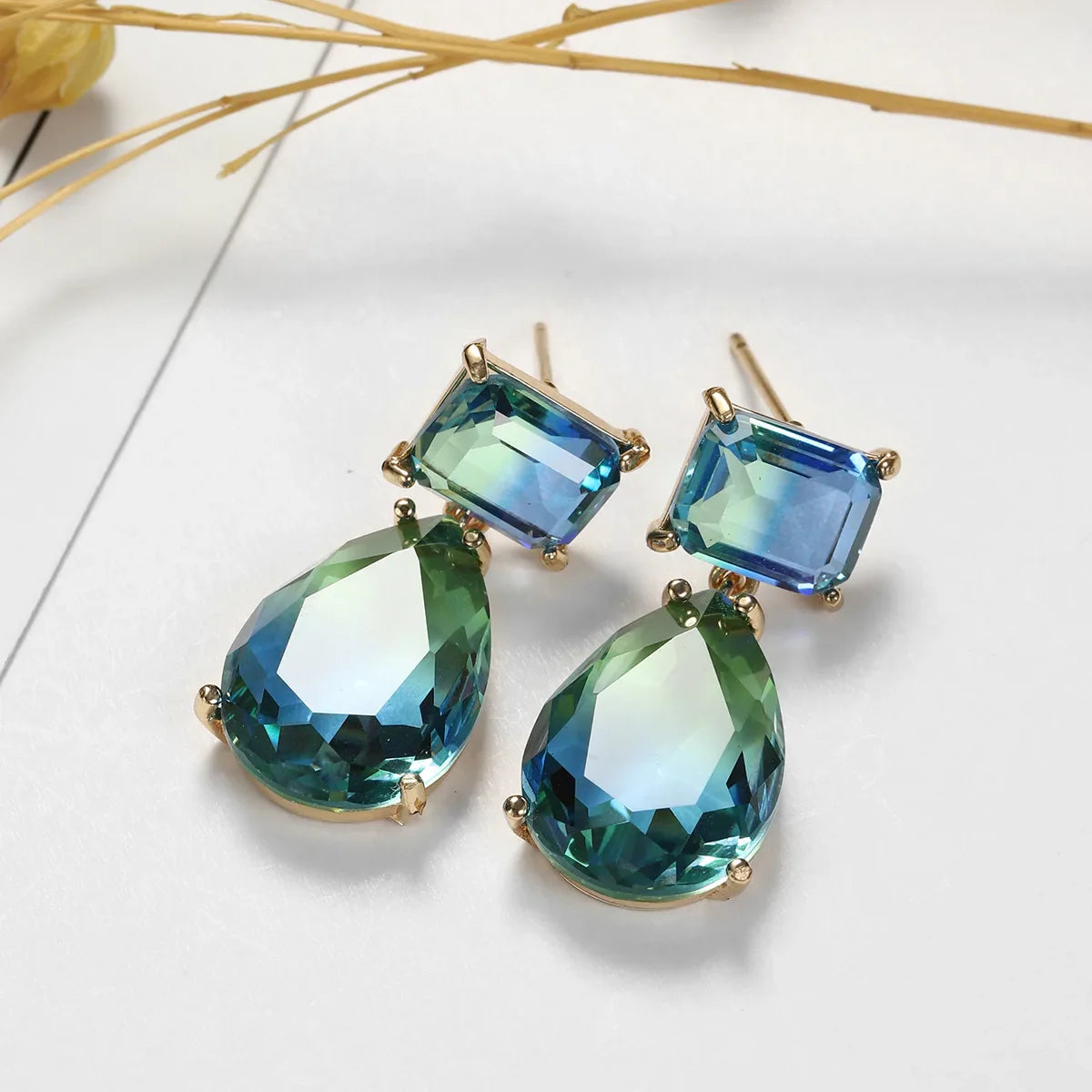 Luminous Lake Drop Earrings