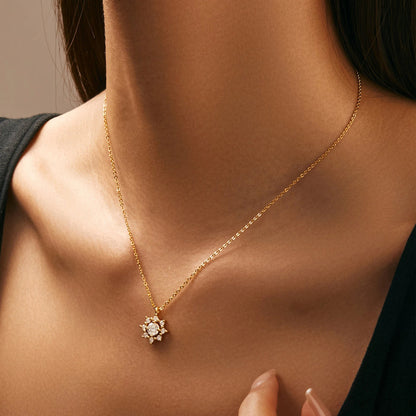 0.5 Carat Moissanite Snowflake Necklace