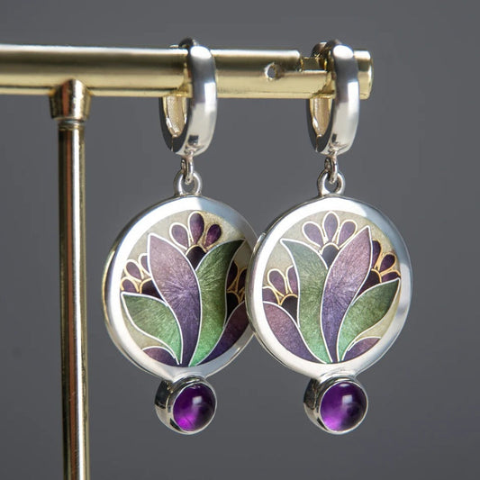 Ethereal Amethyst Bloom Earrings