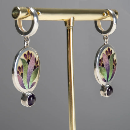 Ethereal Amethyst Bloom Earrings