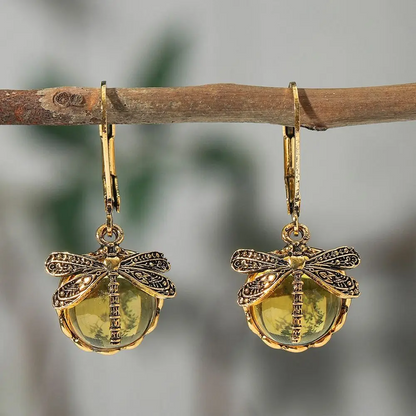 Liora Vintage Dragonfly Earrings