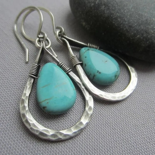 Majestic Sapphire Turquoise Earrings