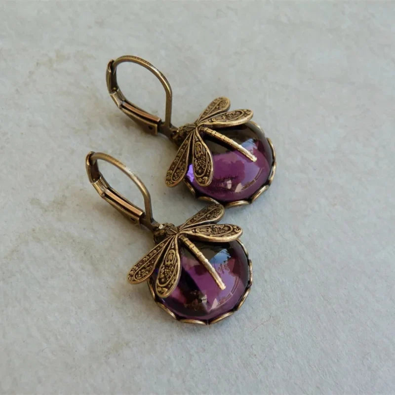 Liora Vintage Dragonfly Earrings