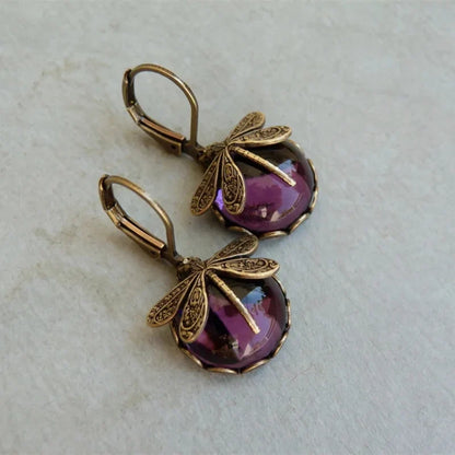 Liora Vintage Dragonfly Earrings