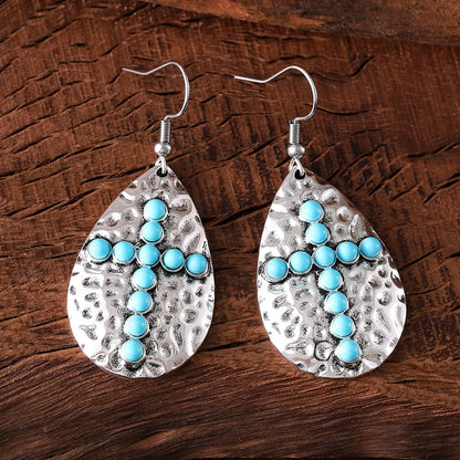 Sierra Cross Turquoise Earrings