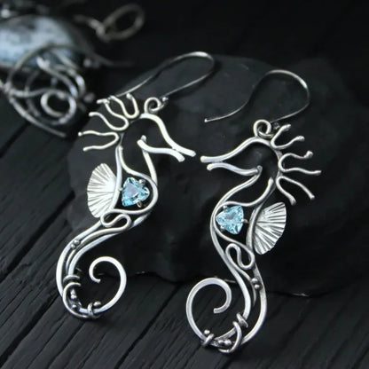 Aqua Siren Gemstone Earrings