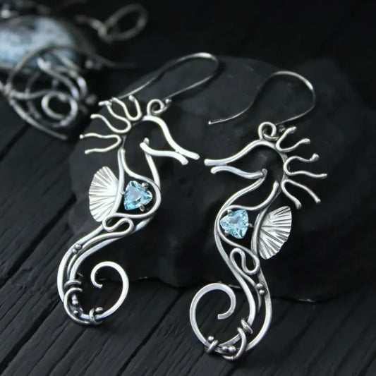 Aqua Siren Gemstone Earrings