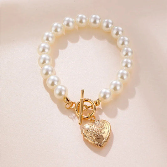 Radiant Lumina Heart Pearl Bracelet