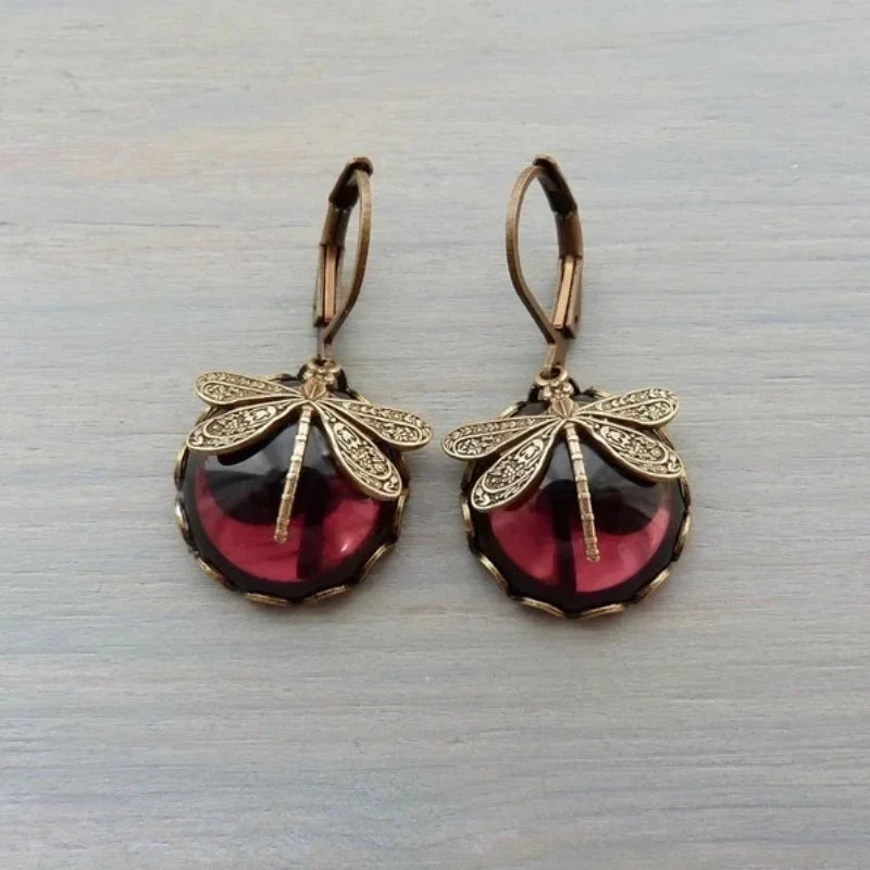 Liora Vintage Dragonfly Earrings