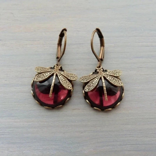 Liora Vintage Dragonfly Earrings