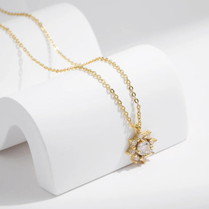 0.5 Carat Moissanite Snowflake Necklace