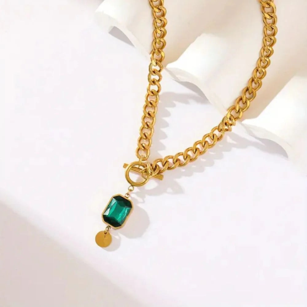 Emerald Pendant Necklace