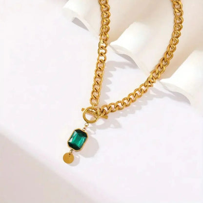 Emerald Pendant Necklace