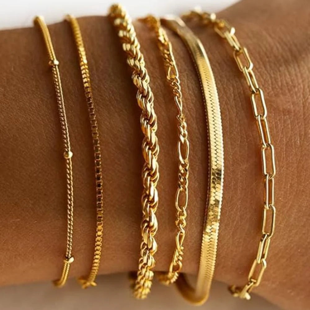 Isabella Classic Gold Bracelet Set