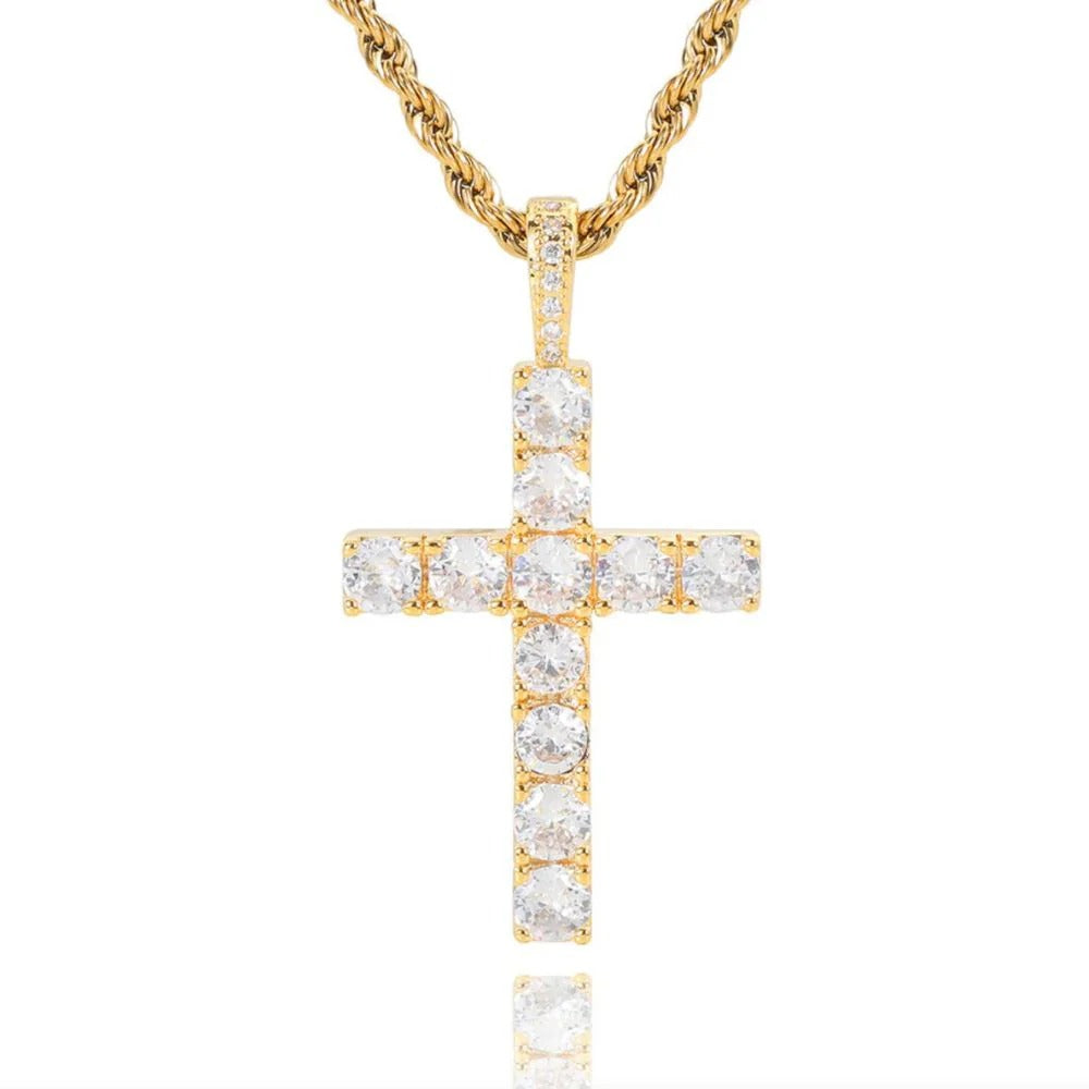 Classic Diamond Cross Necklace