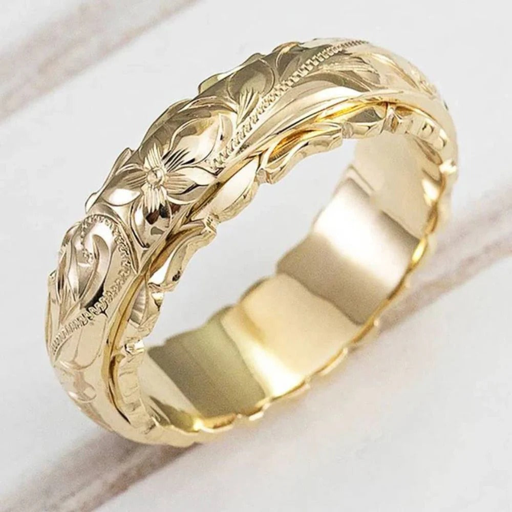 Antique Gold Flower Ring